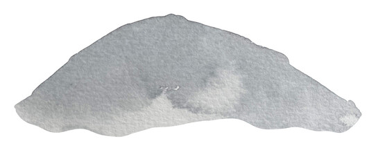 Watercolor blue snow mountain. Nature, ecology, eco illustration