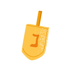 Hanukkah dreidel toy icon