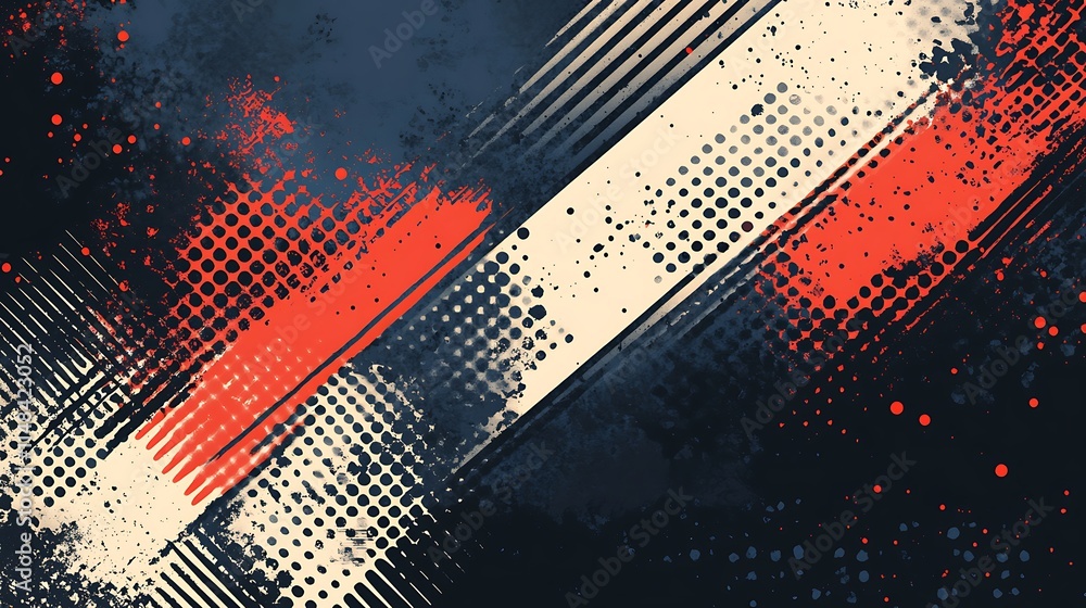 Aufkleber Abstract design with textured, diagonal strokes.