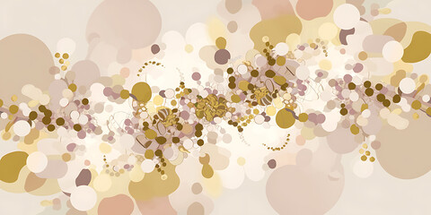 An abstract bokeh background with cream beige and gold tones, with a soft light and airy dreamy mood