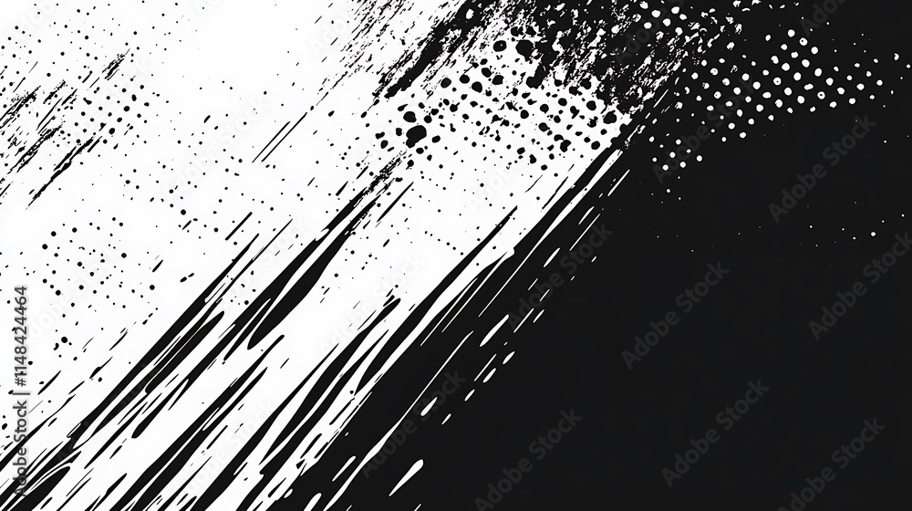 Poster abstract texture with splatters.