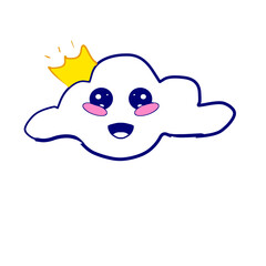 the king cloud and queen cloud with them expressions