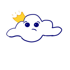 the king cloud and queen cloud with them expressions