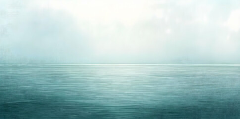 Obraz premium A serene seascape with soft colors and mist, evoking calmness and tranquility.
