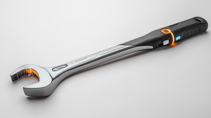 Smart wrench with illuminated adjustable jaw.