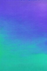 painting of a man flying a kite in the sky with a blue and green background