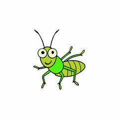 green grasshopper cartoon