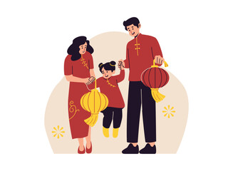Illustration of an Chinese New Year 2025