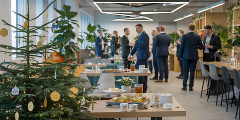  of a business office Christmas celebration