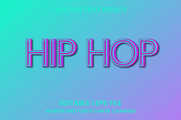 Obraz premium Editable hip hop effect text 