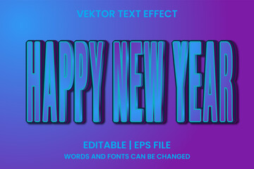 Fototapeta premium editable happy new year text effect 