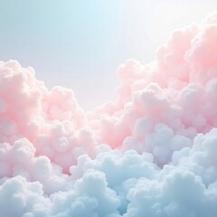 Dreamy Cotton Candy Clouds - Pastel Sky Abstract Art