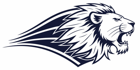 Lion head logo icon, lion face vector Illustration