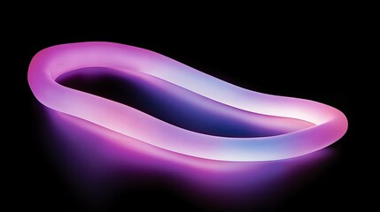 Glowing purple loop on black.