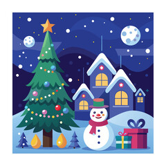 Winter season concept vector illustration