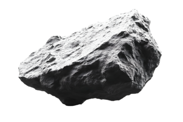 Floating meteor isolated on a transparent background