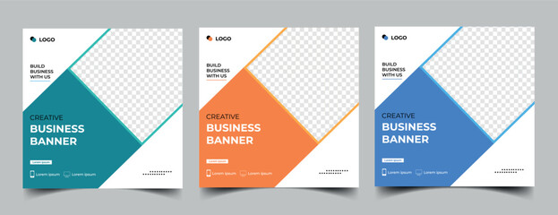 business Digital marketing banner for social media post template.