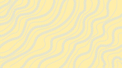 Soft Pastel Yellow Wavy Pattern. Abstract Minimal Simple Line Background