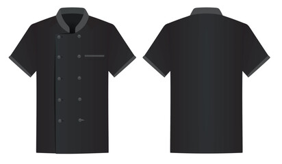 Grey  chef uniform. vector illustration