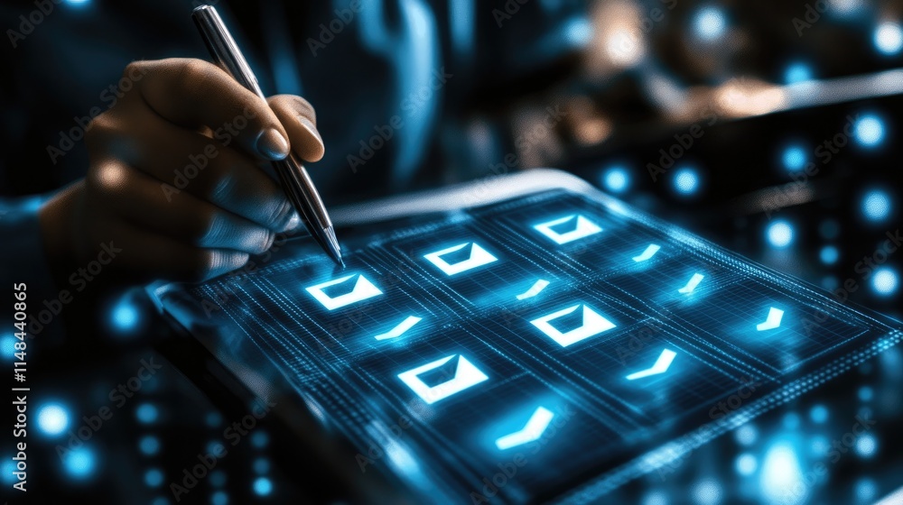Poster digital interaction with touch screen technology and data visualization