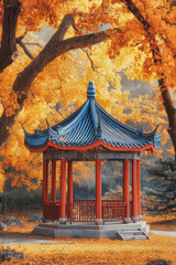 Fototapeta premium pavilion in autumn