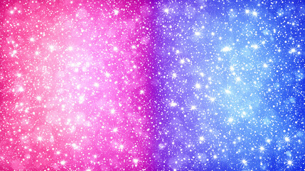 Obraz premium Shimmering Gradient Background in Pink and Blue with Glitter and Sparkling Effects