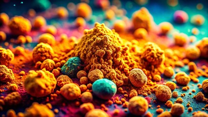 Fototapeta premium Vibrant Yeast Photography: Colorful Backgrounds & Fresh Baker's Yeast Images