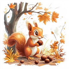 cartoon squirrel,