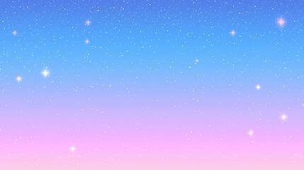 Gradient blue and pink sky background with sparkling accents for elegant aesthetics
