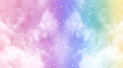 Mystical Purple and Blue Clouds with Subtle Stars on a Soft Gradient Background, Perfect for Fantasy Art, Celestial Themes, and Dreamlike Designs
