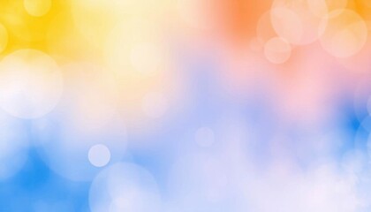 Obraz premium blurred background of a blue sky with a yellow and red light