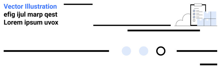 Abstract lines, document icon, and geometric shapes emphasize simplicity. Ideal for business reports, analytics, data visualization, corporate presentations, infographics, minimal designs. Landing