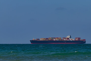 cargo ship in the sea