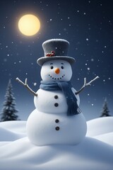Obraz premium there is a snowman that is standing in the snow
