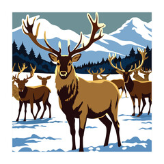 Winter season concept vector illustration