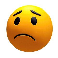 Fototapeta premium A collection of emojis showcasing different expressions of sadness, anxiety, worry, and embarrassment, capturing the essence of emotional struggles and vulnerability