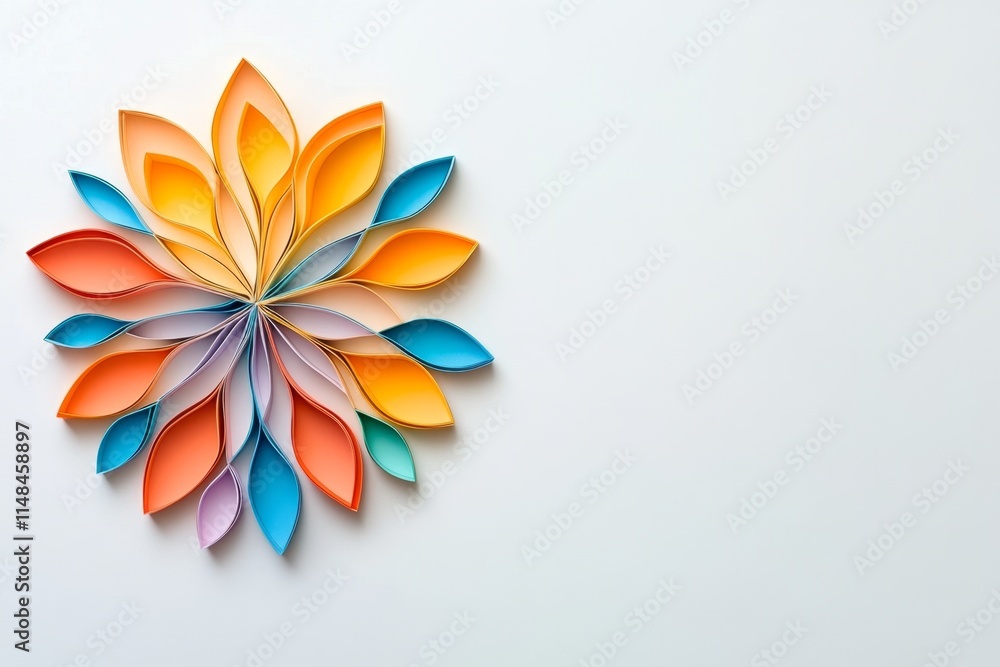 Poster A simple depiction of overlapping circles forming a geometric flower, created with bold lines and gradient colors on a white background