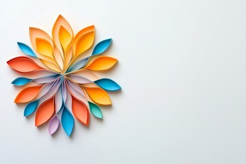 A simple depiction of overlapping circles forming a geometric flower, created with bold lines and gradient colors on a white background