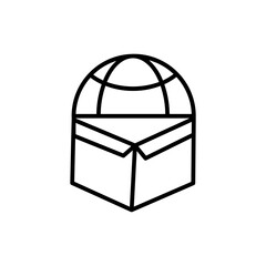world grid line icon