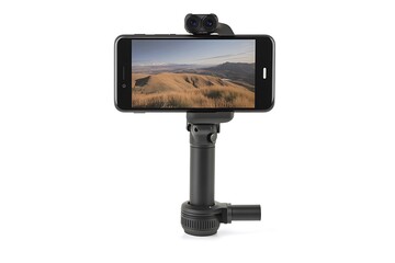 smartphone with stabilizer on white background