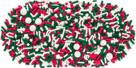 Obraz premium A festive sprinkles png design asset with a white background