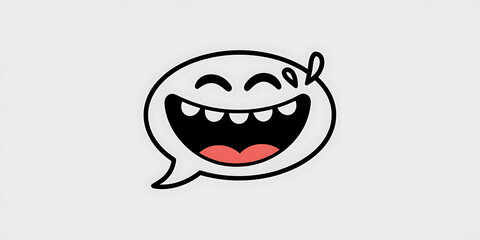 Obraz premium A cutout png design asset of laughter on a white background