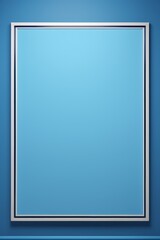 a close up of a picture frame on a blue wall