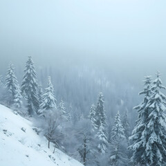 Fototapeta premium Snowfall view