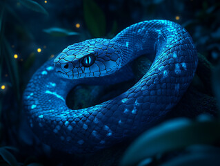 Fototapeta premium 푸른 뱀 