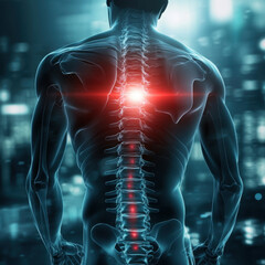 Man Experiencing Lower Back Pain Illustration