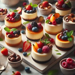 Mini Cheesecakes Individual servings in various flavors