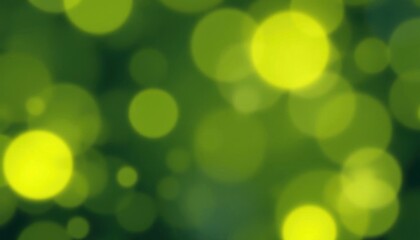 Obraz premium a close up of a green and yellow bokeh background