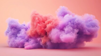 Fototapeta premium Pink and purple fluffy clouds abstract art