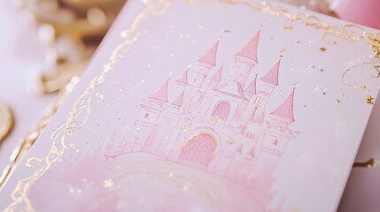 cinderella invitation. Invitation to the princess's birthday party. Template for baby shower invitation. It is a girl